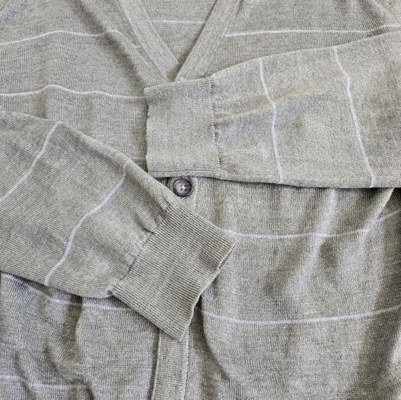 Banana Republic Cashmere Linen Blend V-neck Cardigan Sweater Size Large - Picture 11 of 15